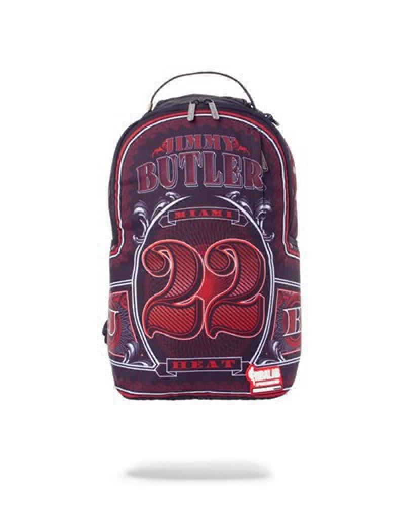 Red Sprayground Nba Butler Money Backpacks | 92513-NZOU