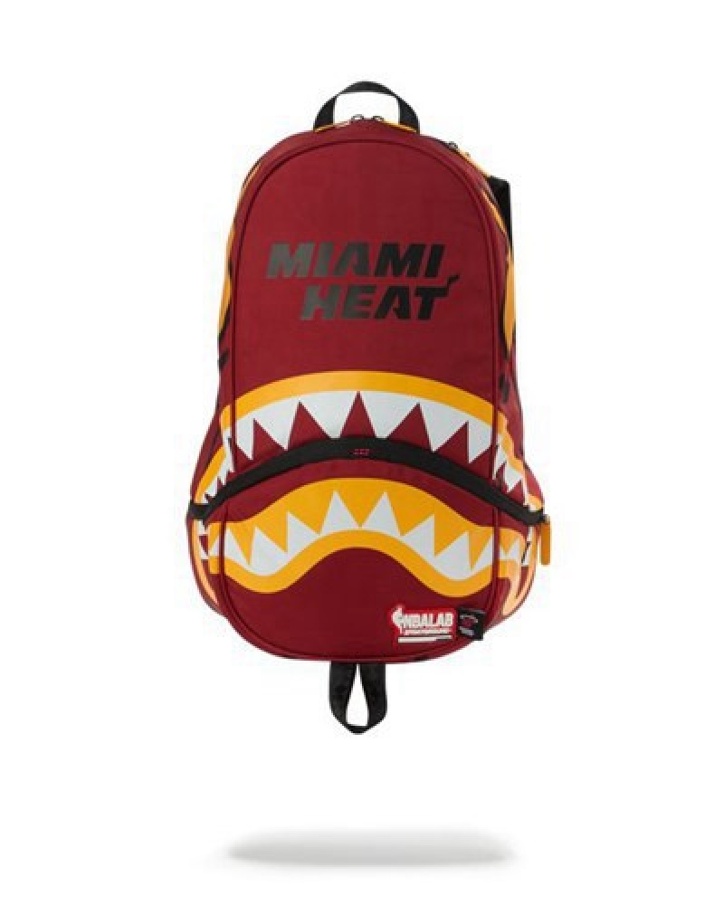 Red Sprayground Nbalab: Miami Heat Trainer Backpacks | 52061-NAOG