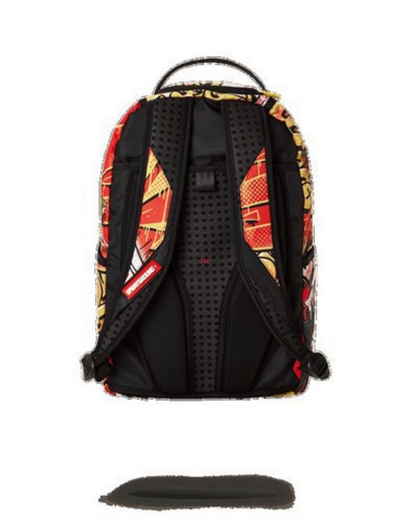 Red Sprayground Pikachu On The Run Backpacks | 51094-RCTD