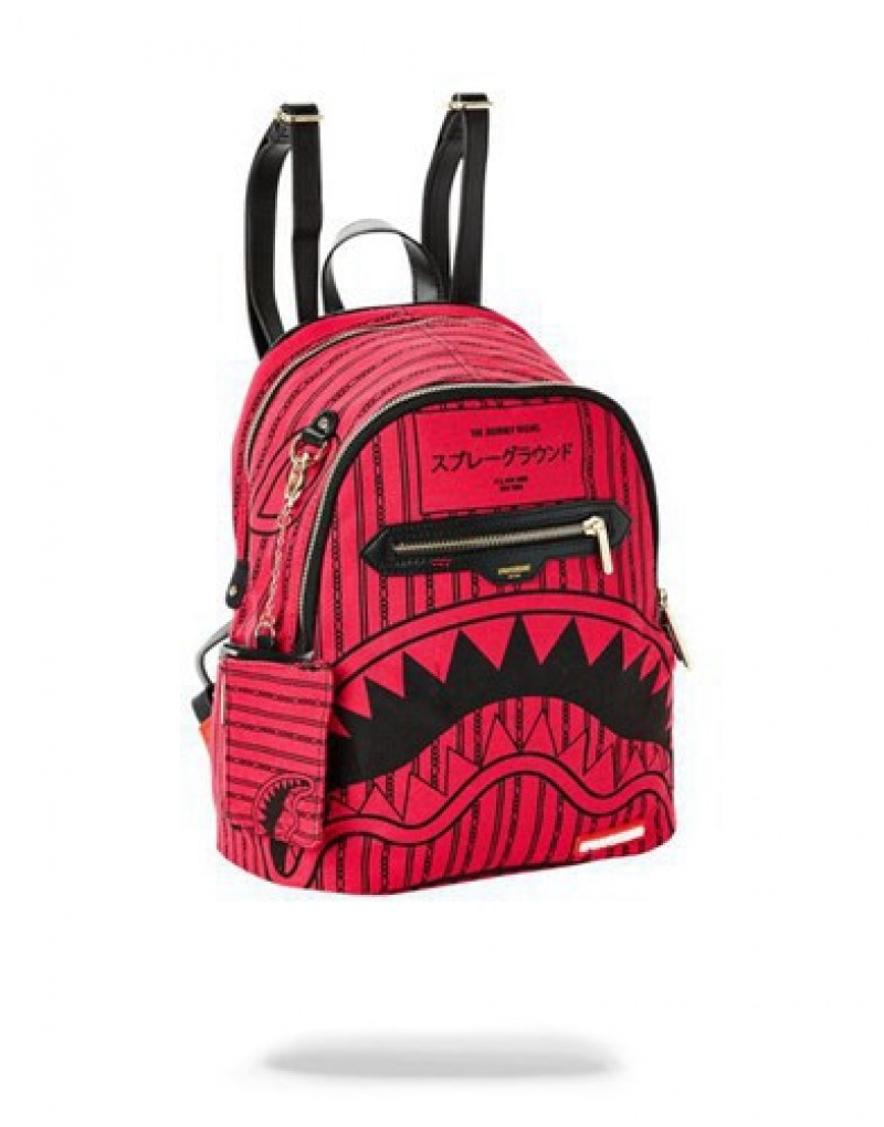 Red Sprayground Pink Reverse Sharks In Paris Savage Backpacks | 96041-BERA