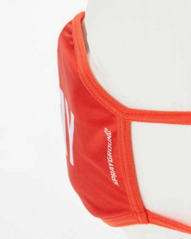 Red Sprayground Pray Form-fitting Face Masks | 32761-NGDI