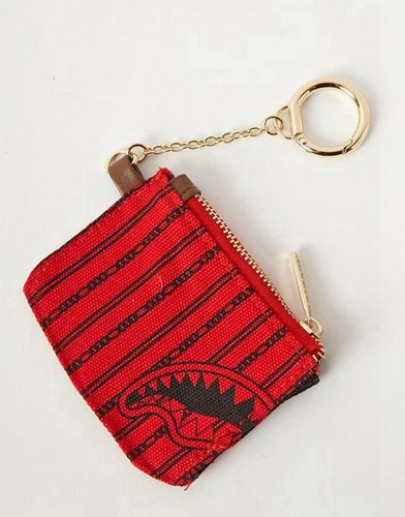 Red Sprayground Reverse Sharks In Paris Crossbody Bags | 81457-QBZS