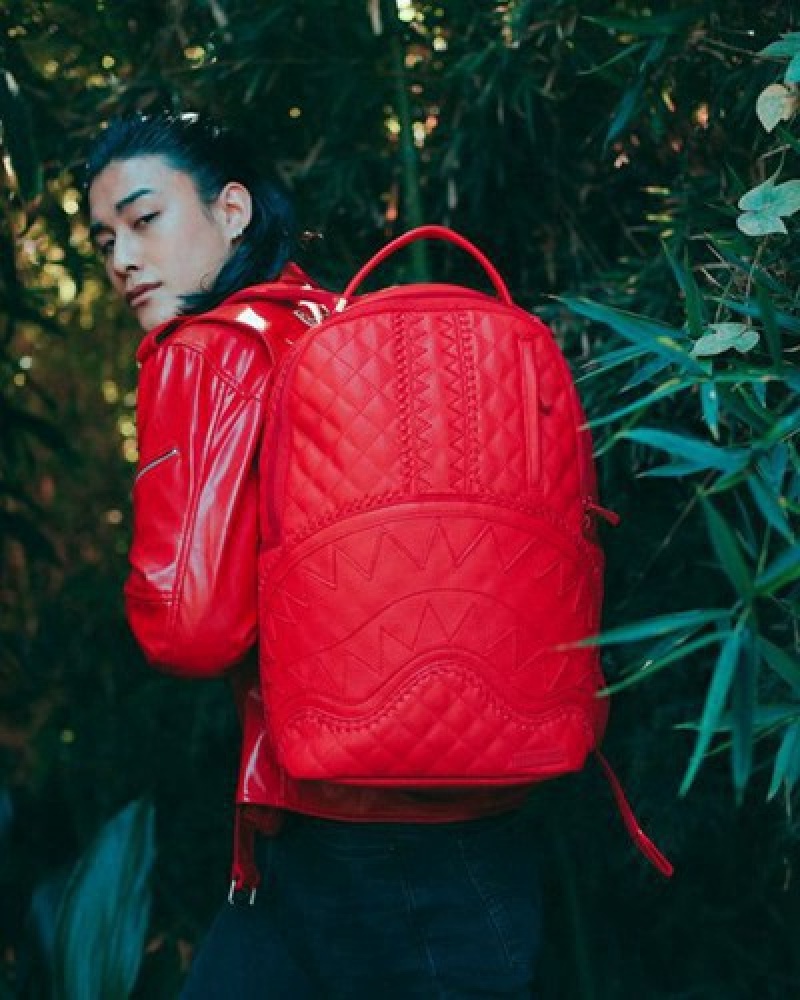 Red Sprayground Riviera (Dlxv) Backpacks | 08157-SKAO