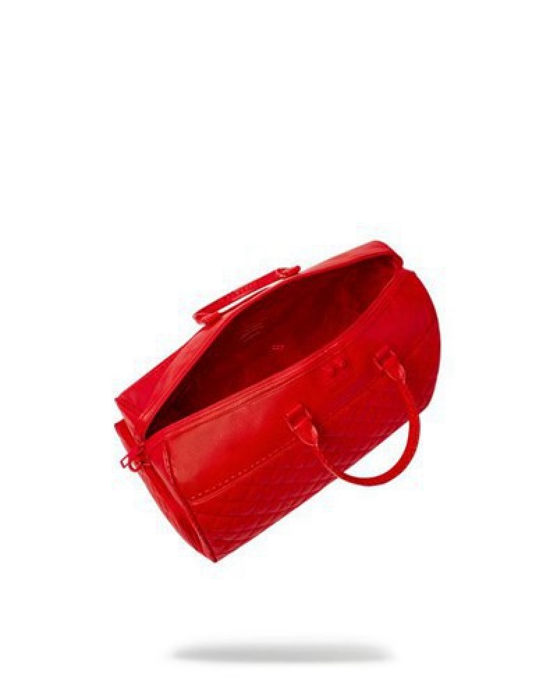 Red Sprayground Riviera Emperor Duffle Bags | 87501-OQJT