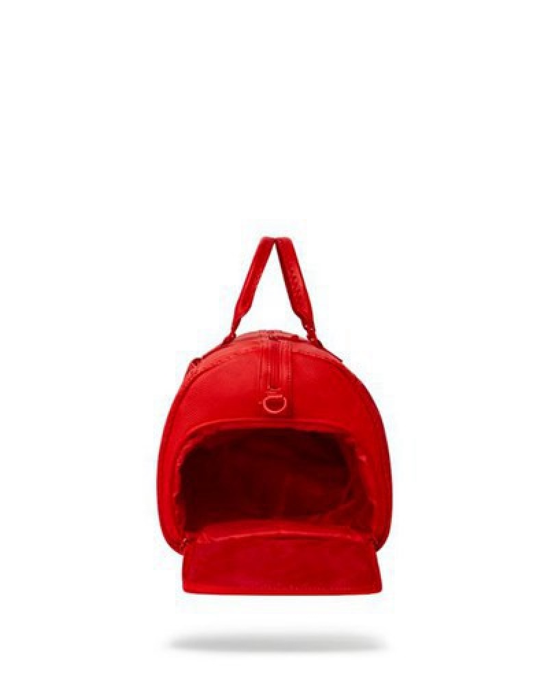 Red Sprayground Riviera Emperor Duffle Bags | 87501-OQJT