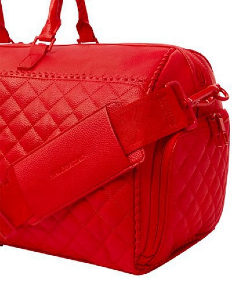 Red Sprayground Riviera Emperor Duffle Bags | 87501-OQJT