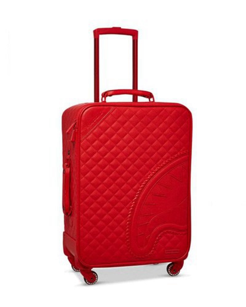 Red Sprayground Riviera Jetsetter Carry-on Luggage | 74801-EOFS