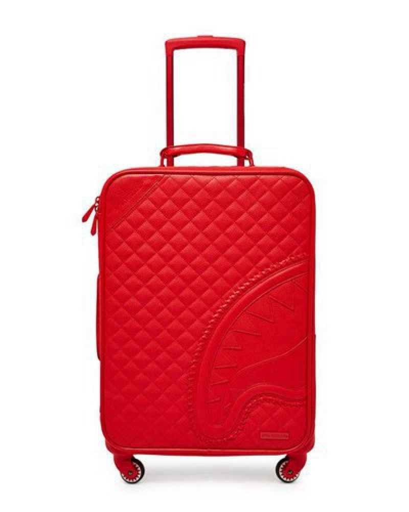 Red Sprayground Riviera Jetsetter Carry-on Luggage | 74801-EOFS