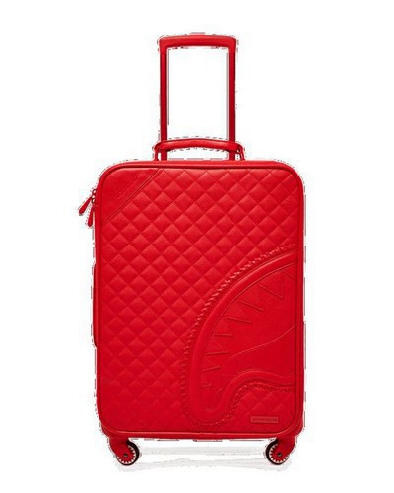 Red Sprayground Riviera Jetsetter Carry-on Luggage | 74801-EOFS