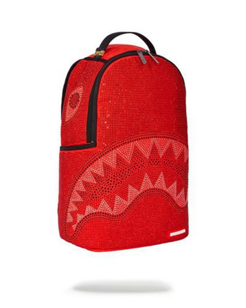 Red Sprayground Rouge Trinity Backpacks | 75890-BIAO