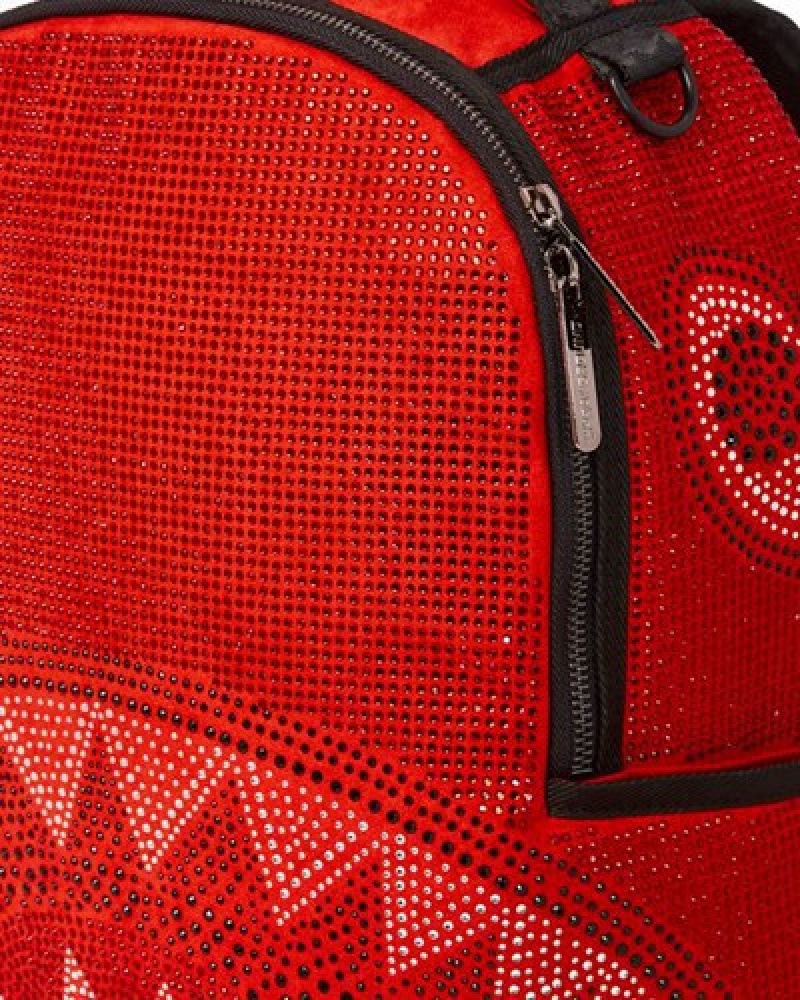 Red Sprayground Rouge Trinity Backpacks | 75890-BIAO