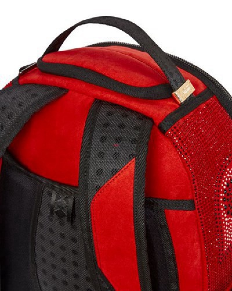 Red Sprayground Rouge Trinity Backpacks | 75890-BIAO