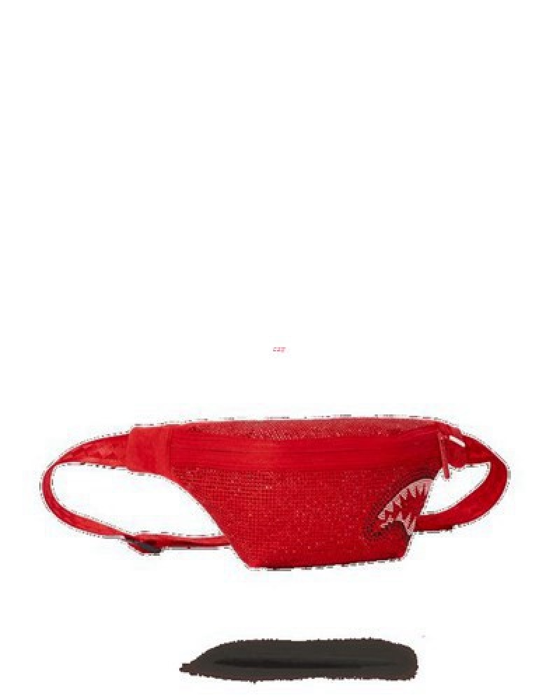 Red Sprayground Rouge Trinity Crossbody Bags | 17956-VEQM