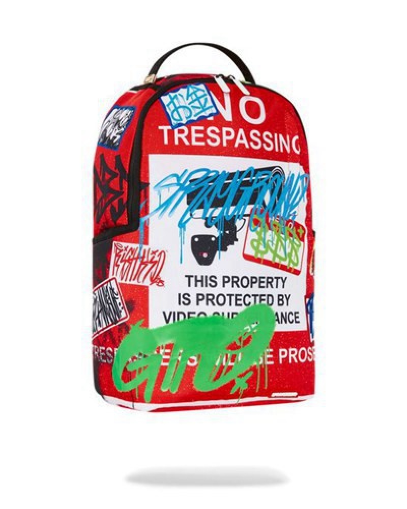 Red Sprayground Rules Dont Apply Backpacks | 98107-QUSC