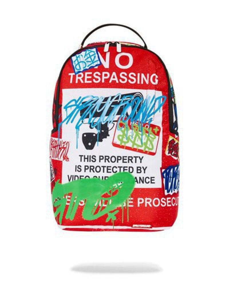 Red Sprayground Rules Dont Apply Backpacks | 98107-QUSC