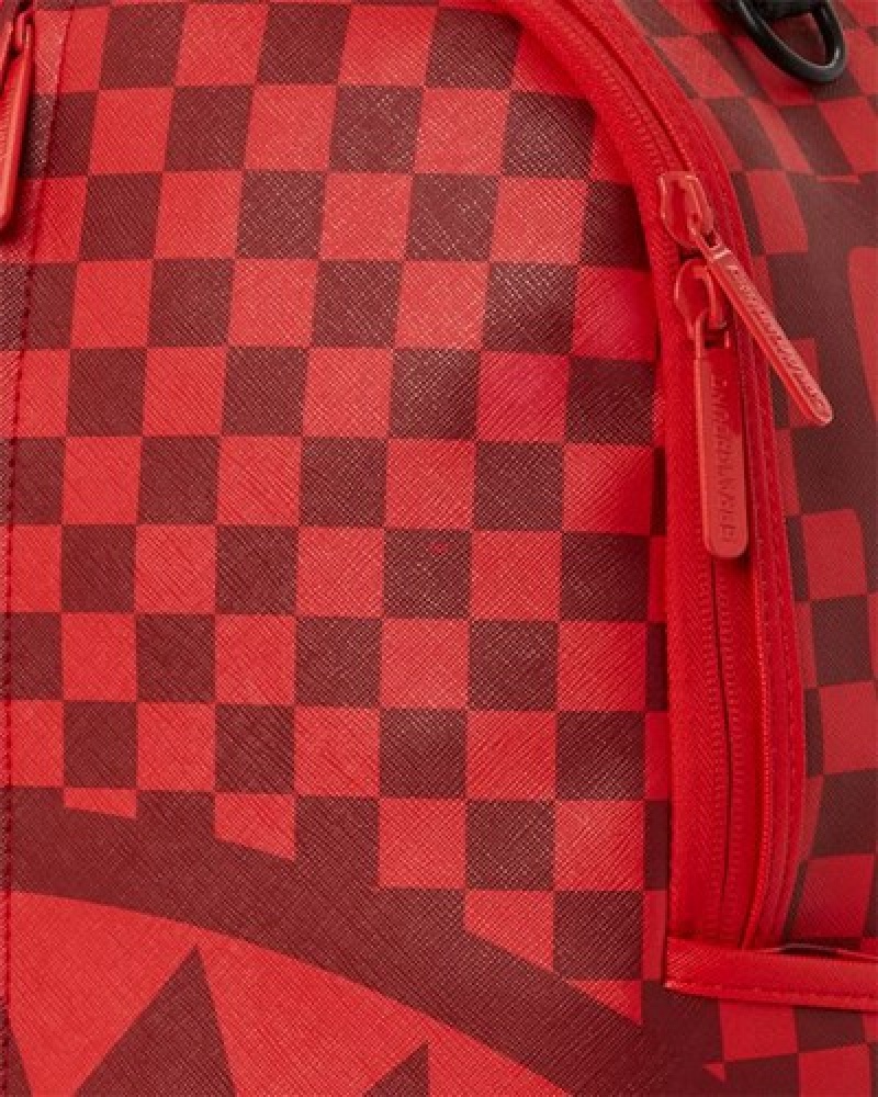 Red Sprayground Shark Bite Infa(Dlxv) Backpacks | 35862-ETYV