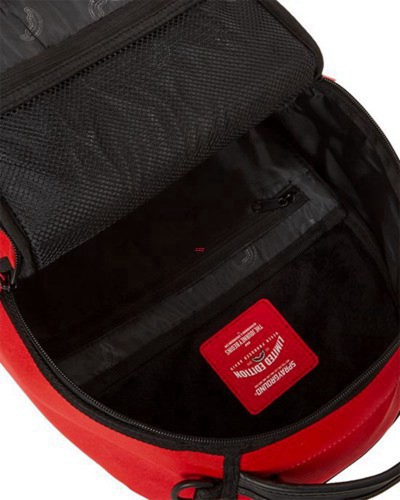 Red Sprayground Shark Central (Dlxv) Backpacks | 73964-XAFN