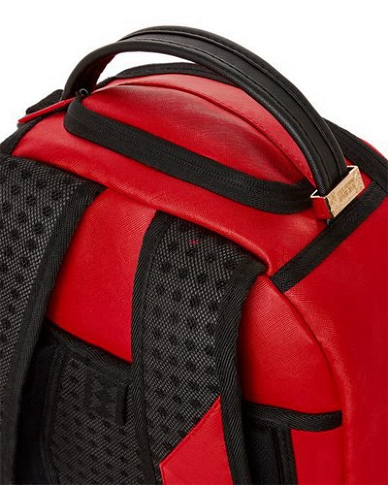 Red Sprayground Shark Central (Dlxv) Backpacks | 73964-XAFN