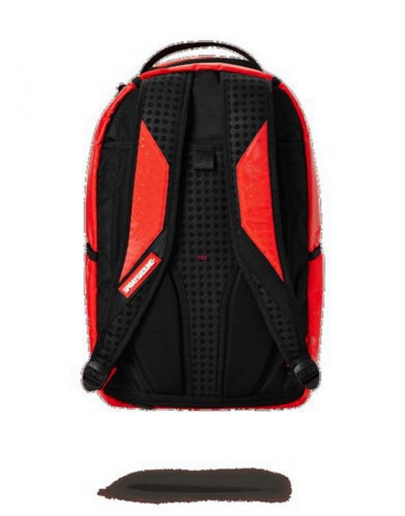 Red Sprayground Shark X-ing Backpacks | 69210-TRWX