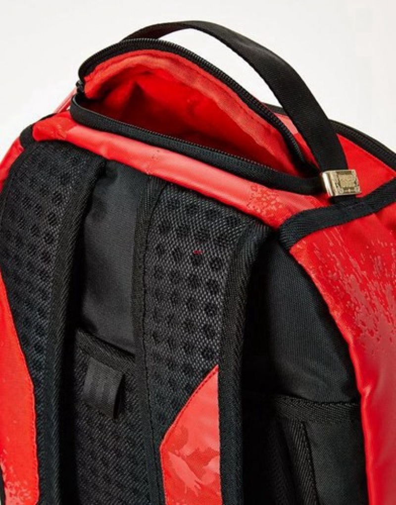 Red Sprayground Shark X-ing Backpacks | 69210-TRWX