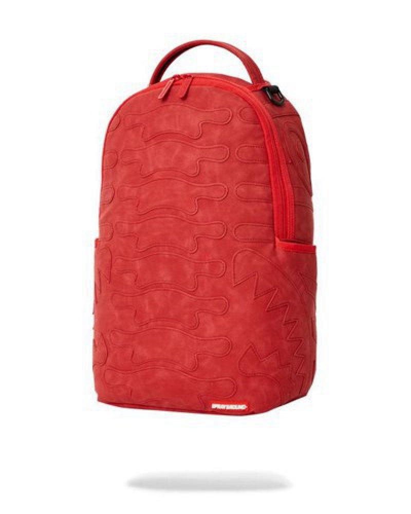 Red Sprayground Skeletal (Dlxv) Backpacks | 03721-OUGD