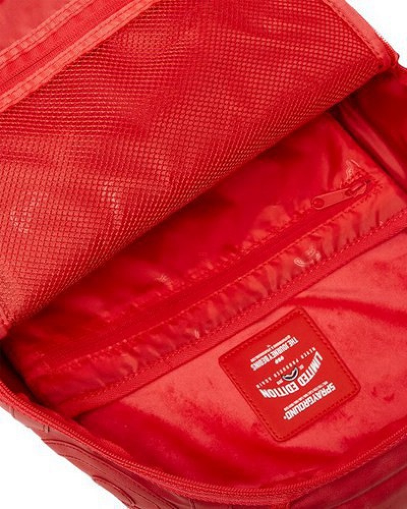 Red Sprayground Skeletal (Dlxv) Backpacks | 03721-OUGD