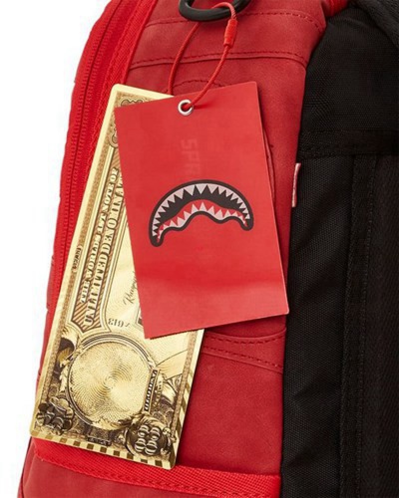 Red Sprayground Skeletal (Dlxv) Backpacks | 03721-OUGD