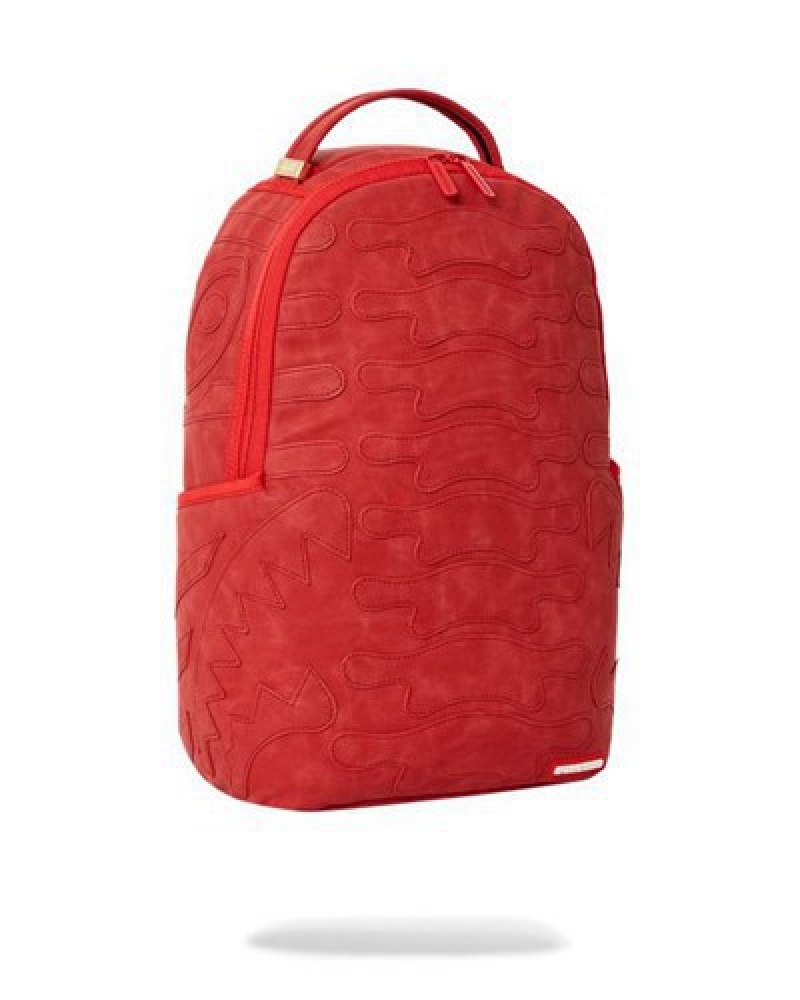 Red Sprayground Skeletal (Dlxv) Backpacks | 03721-OUGD