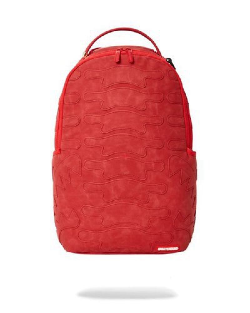 Red Sprayground Skeletal (Dlxv) Backpacks | 03721-OUGD