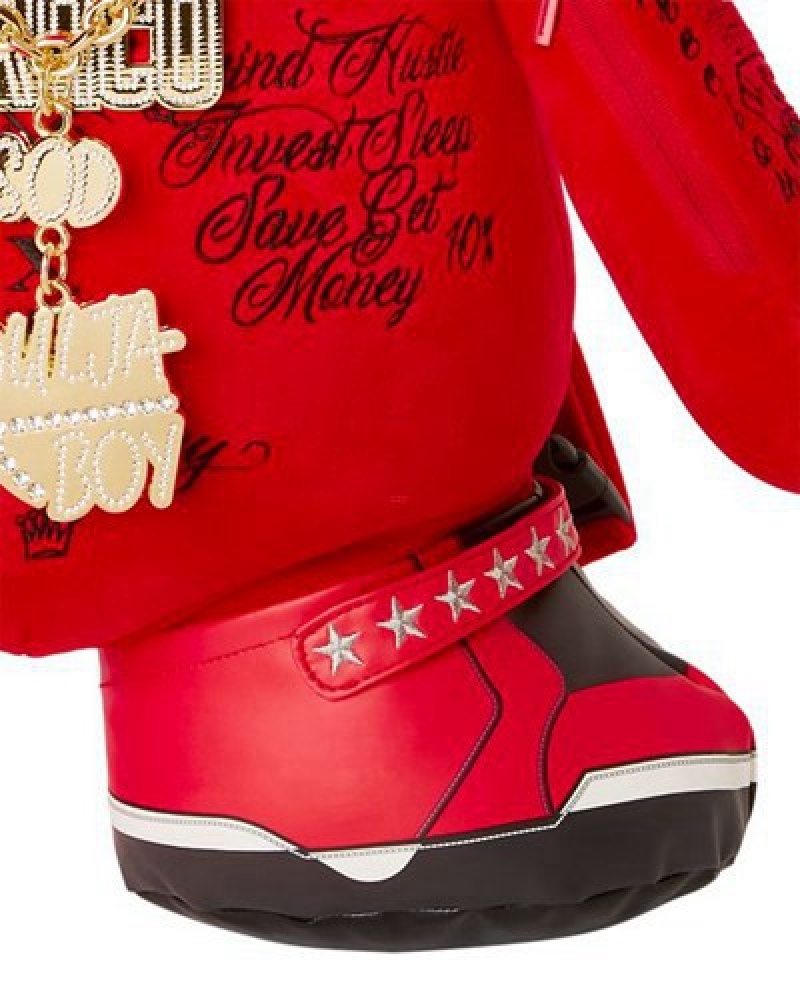 Red Sprayground Soulja Bear Backpacks | 40317-YCFI