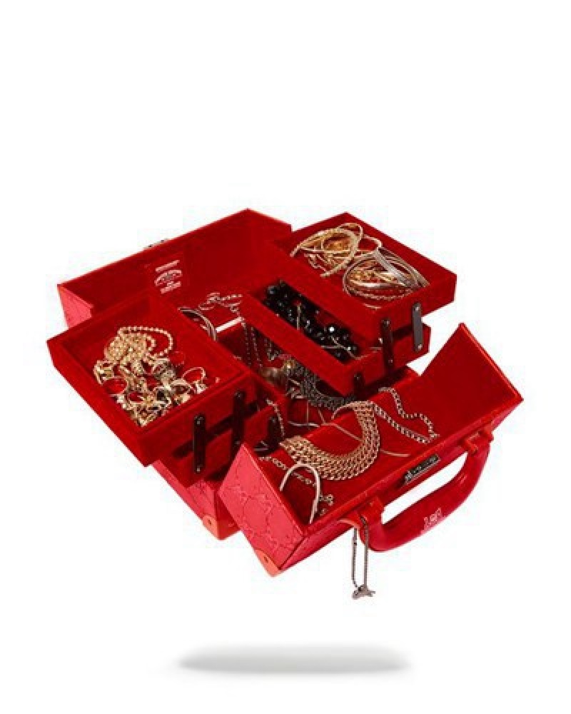 Red Sprayground Soulja Boy Jewelry Case Cases | 48362-XAJB