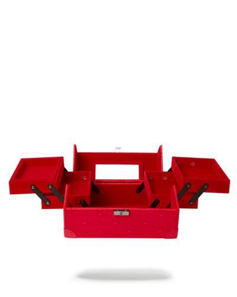 Red Sprayground Soulja Boy Jewelry Case Cases | 48362-XAJB