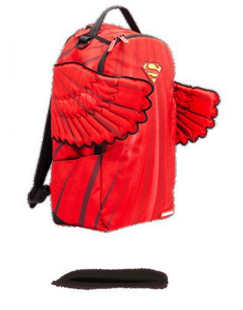 Red Sprayground Superman Cape Wings Backpacks | 28709-KPSI