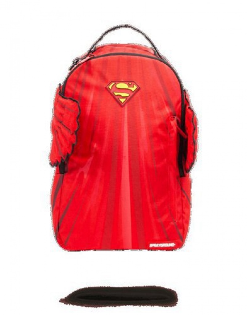 Red Sprayground Superman Cape Wings Backpacks | 28709-KPSI