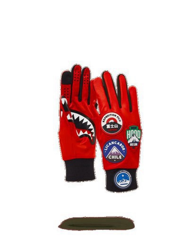 Red Sprayground The Global Expedition Gloves | 87109-JZYK