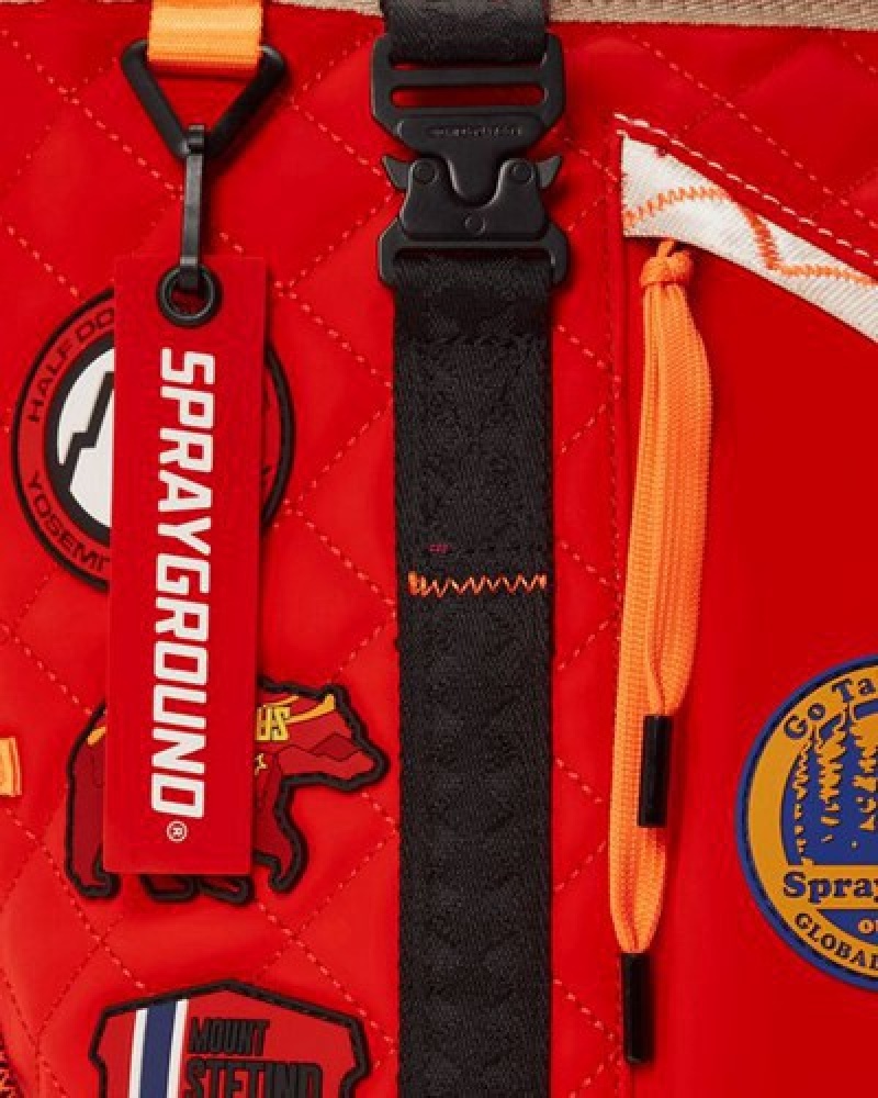 Red Sprayground The Global Expedition Handbag | 18752-BDXH