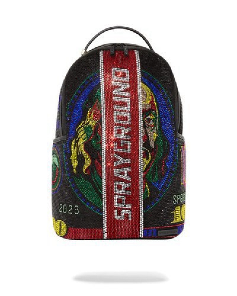 Red Sprayground Trinity Hundred Backpacks | 15790-CSTW