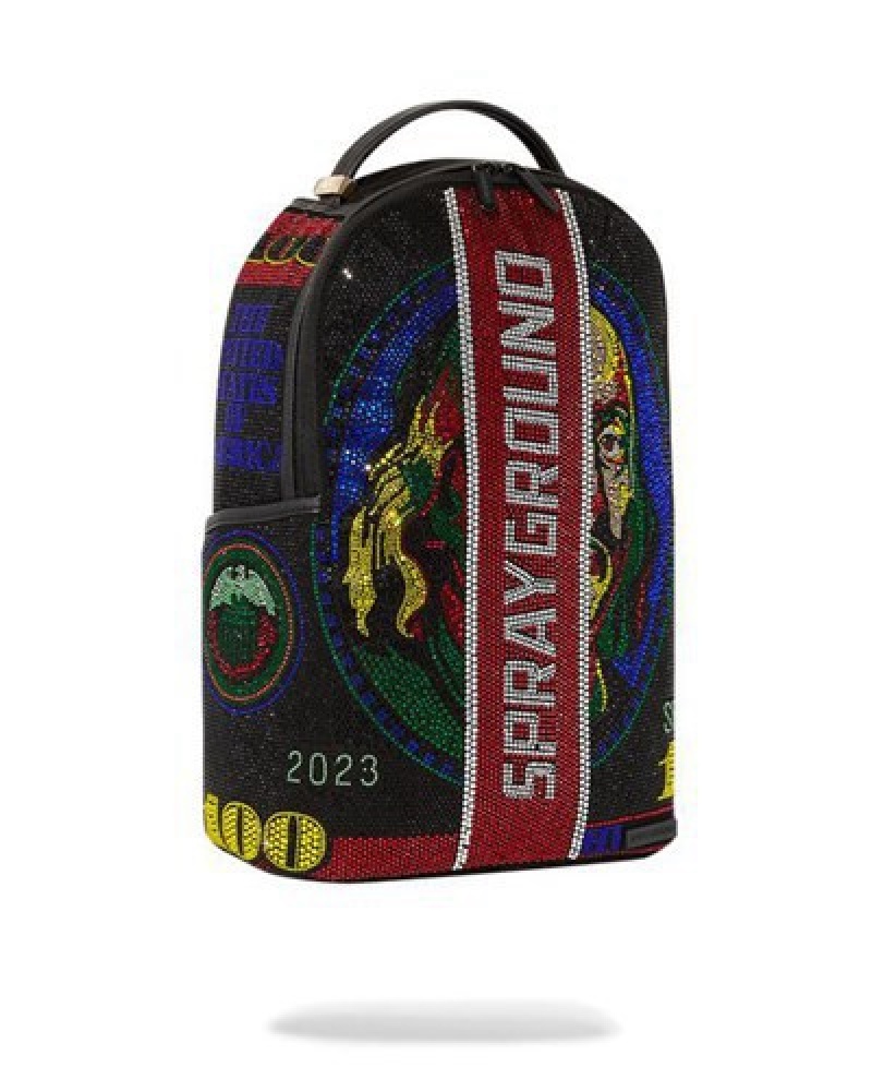 Red Sprayground Trinity Hundred Backpacks | 15790-CSTW