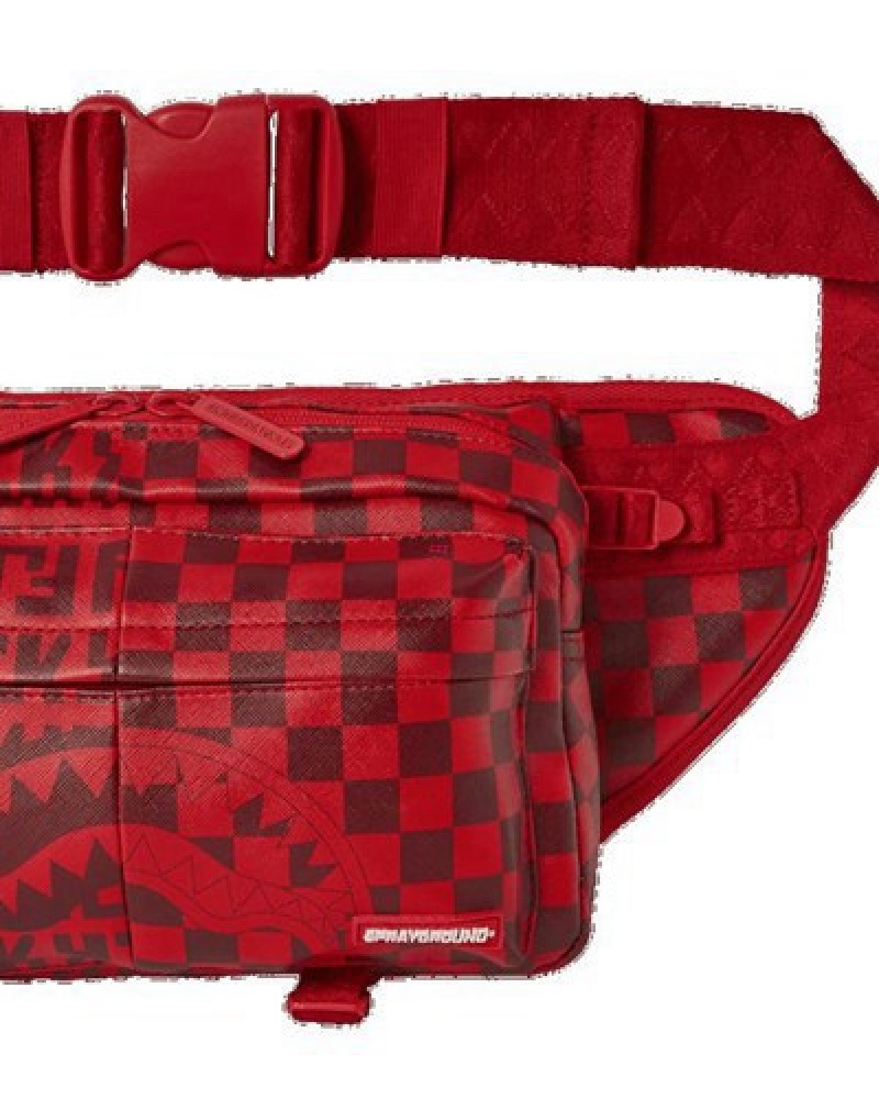 Red Sprayground Veni Vidi Vici Cargo Crossbody Bags | 09682-VKLO