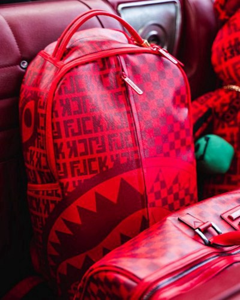 Red Sprayground Veni Vidi Vici (Dlxv) Backpacks | 02354-ADZU