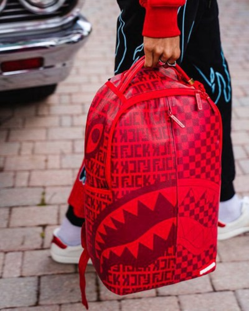 Red Sprayground Veni Vidi Vici (Dlxv) Backpacks | 02354-ADZU