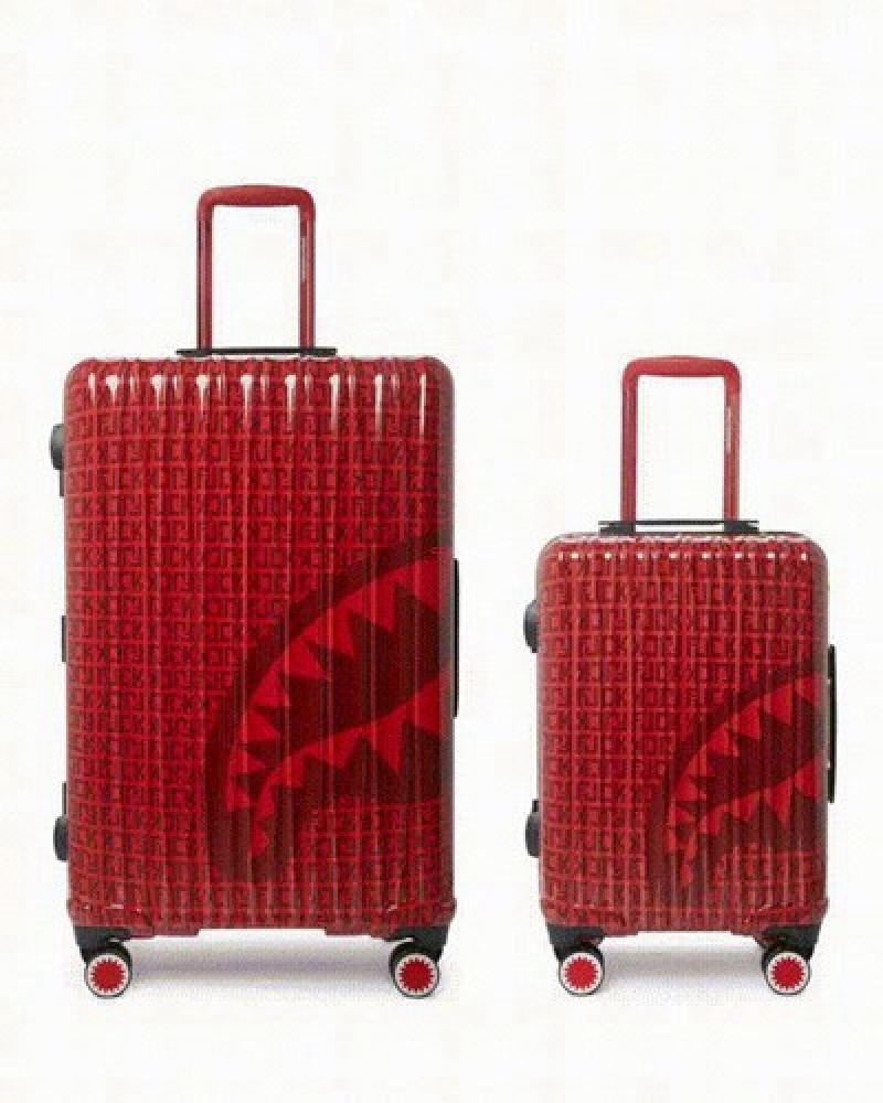 Red Sprayground Veni Vidi Vici Luggage Set | 29364-NEAR