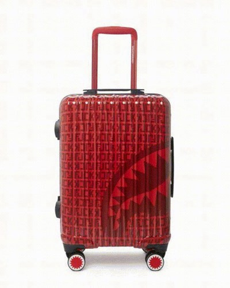 Red Sprayground Veni Vidi Vici Sharknautics Hardshell Carry-on Luggage | 80725-GDYX