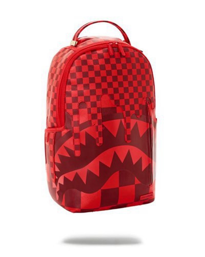 Red Sprayground Xtc Sharks In Wonderland (Dlxv) Backpacks | 30651-YNDO