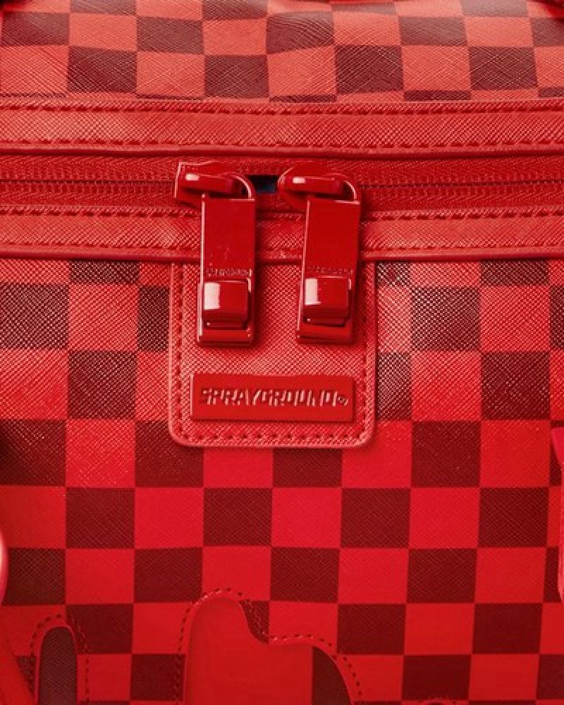 Red Sprayground Xtc Sharks In Wonderland Mini Duffle Bags | 79850-OGRK