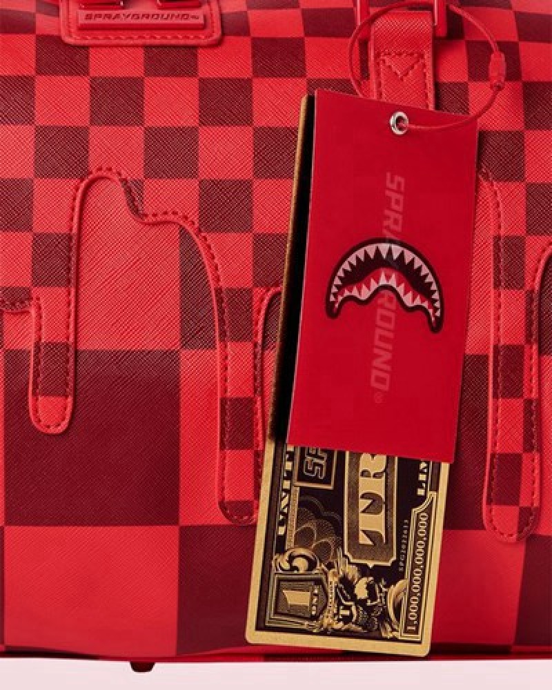 Red Sprayground Xtc Sharks In Wonderland Mini Duffle Bags | 79850-OGRK