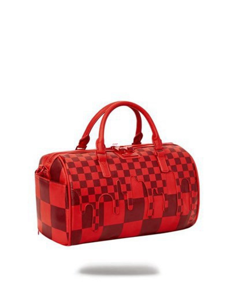 Red Sprayground Xtc Sharks In Wonderland Mini Duffle Bags | 79850-OGRK