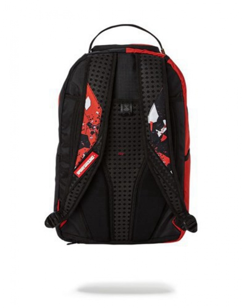 Red / Black Sprayground Harley Quinn: Smash Backpacks | 04896-QDEJ