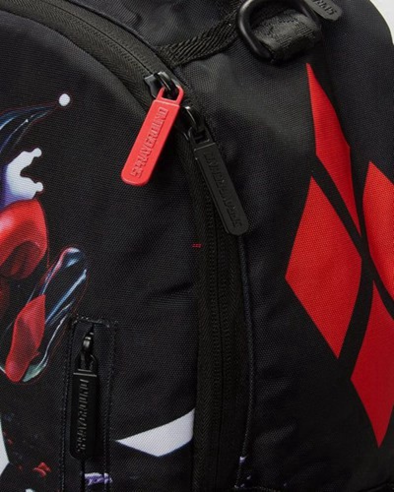 Red / Black Sprayground Harley Quinn: Smash Backpacks | 04896-QDEJ