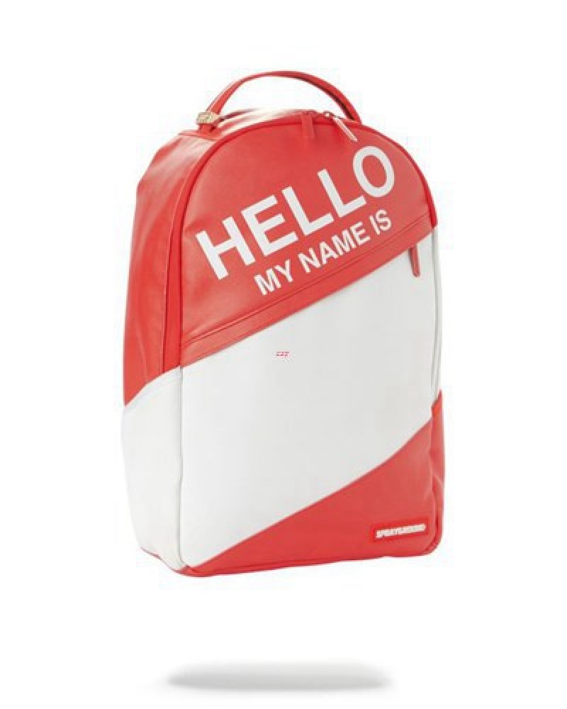 Red / White Sprayground This Is The 1st Ever Made Dlxv Backpacks | 09475-IKFD